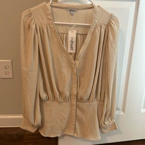 Beige gauze blouse